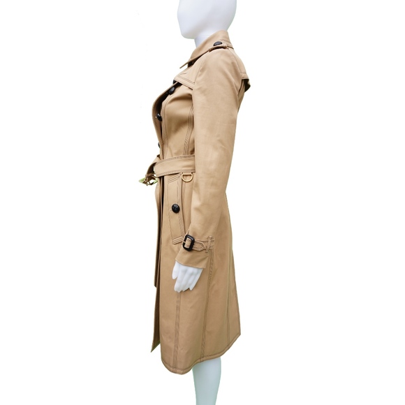 BURBERRY TRENCH LONG BELTED COAT NEW WITH TAGS - Picture 4 of 8